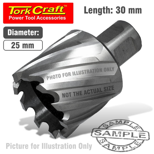 Annular hole cutter hss 25 x 30mm broach slugger bit
