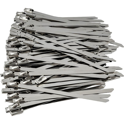 Tork Craft 100Pc Stainless Steel Cable Ties, 4.6 x 100mm (SS304) | TCCTS46100-100N
