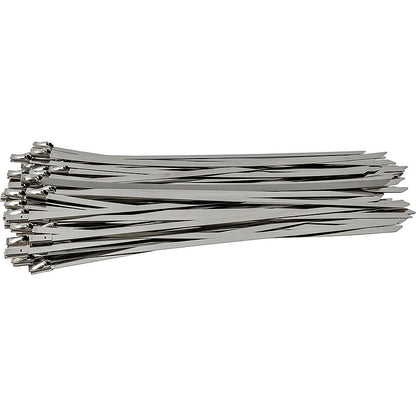 Tork Craft 50Pc Stainless Steel Cable Ties, 4.6 x 200mm (SS304) | TCCTS46200-50N