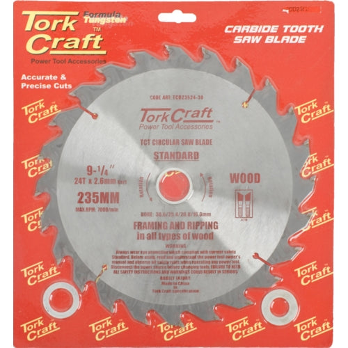 TorkCraft 235mm/30.20.16mm/24T TCD Circular Saw Blade