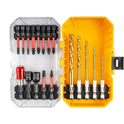 Tork Craft 18Pc Impact Power Bit Set with Nutsetters, Bit Holder & Drill Bits | TCIBS018