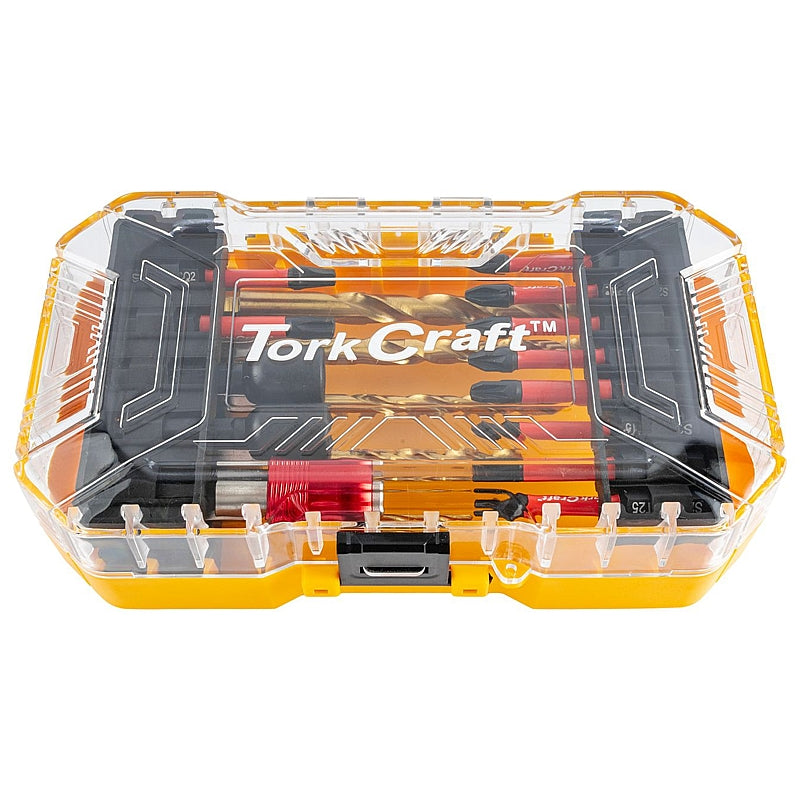 Tork Craft 18Pc Impact Power Bit Set with Nutsetters, Bit Holder & Drill Bits | TCIBS018