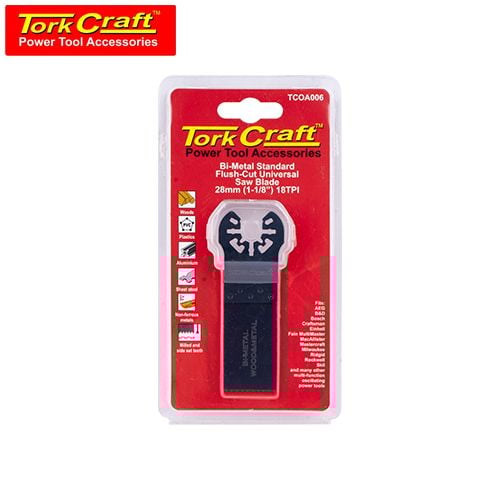 TorkCraft Quick Change Flush Cut Metal Saw Blade 28mm (1-1/8") 18Tpi