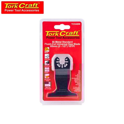 TorkCraft Quick Change Flush Cut Universal Saw Blade 65mm (2-1/2") 18Tpi
