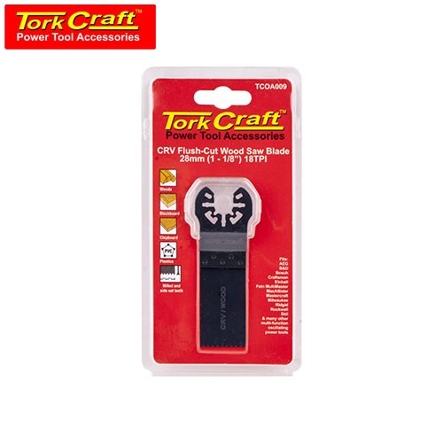 TorkCraft Quick Change Flush Cut Wood Saw Blade 28mm (1-1/8") 18Tpi CRV