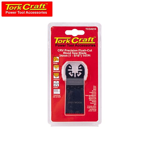 TorkCraft Quick Change Flush Cut Wood Saw Blade 34mm (1-5/16") 14Tpi CRV