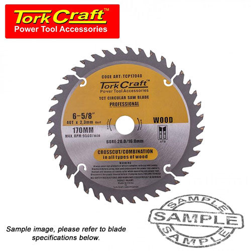 TorkCraft 160mm/20.16mm/20T TCP Circular Saw Blade