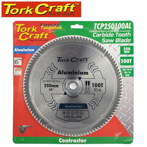 TorkCraft 250MM X 30/25.4/20/16MM &#8211; 100T TCT Contractor C/Saw Blade (TCP250100AL)
