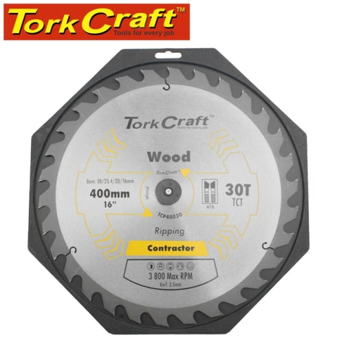 TorkCraft 400mm/30.20.16mm/30T TCP Circular Saw Blade