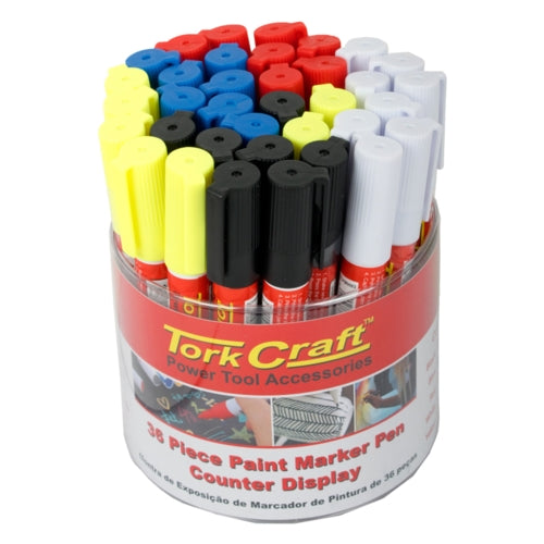 Tork Craft Paint Marker Pen 36Pc Bulk Tub Assortment (TCPM0036)