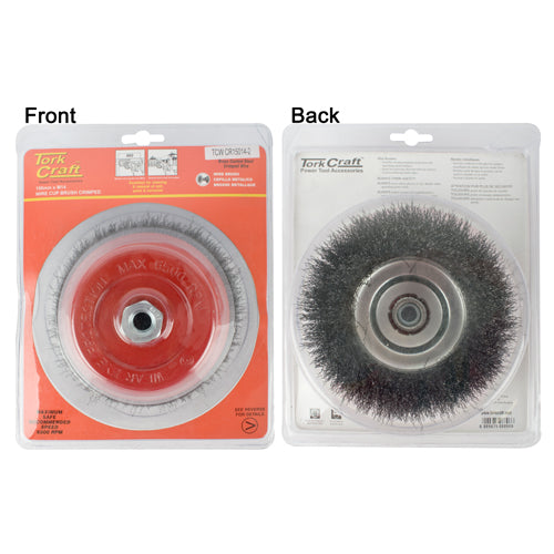 Wire cup brush crimped plain 150mmxm14 blister(TCW CR15014-2)