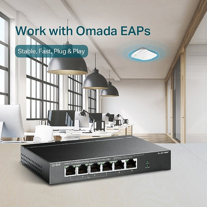 TP-Link 6-Port 10/100Mbps Desktop Switch with 4-Port PoE+ | TL-SF1006P