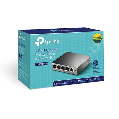 TP-Link 5-Port Gigabit Desktop Switch with 4-Port PoE | TL-SG1005P