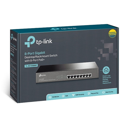 TP-Link 8-Port Gigabit Desktop/Rackmount Switch with 8-Port PoE+ | TL-SG1008MP