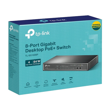 TP-Link 8-Port Gigabit Desktop Switch with 4-Port PoE+ | TL-SG1008P