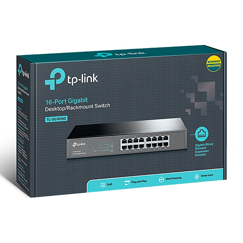 TP-Link 16-Port Gigabit Desktop/Rackmount Switch | TL-SG1016D