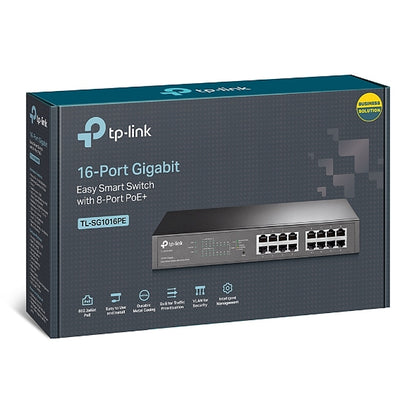 TP-Link 16-Port Gigabit Easy Smart Switch with 8-Port PoE+ | TL-SG1016PE