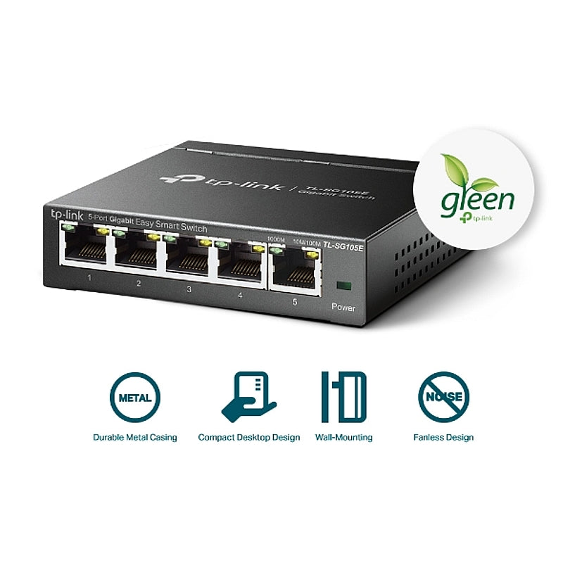 TP-Link 5-Port Gigabit Easy Smart Switch | TL-SG105E