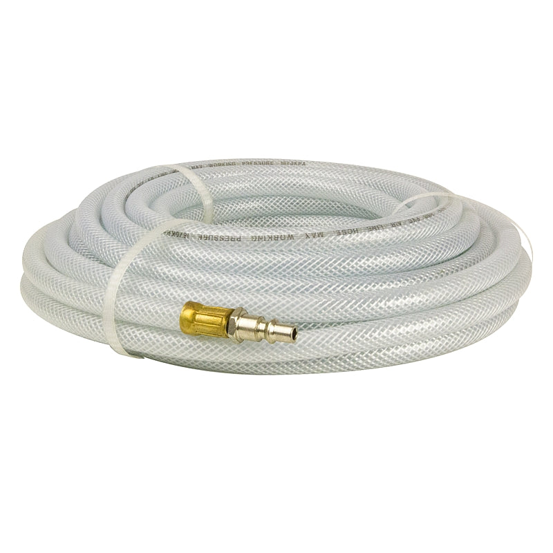 TRADEair PVC Air Line Hose with Fittings, Clear, 8mm x 10M | TOOH514