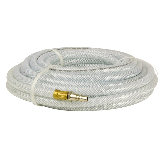 TRADEair PVC Air Line Hose with Fittings, Clear, 8mm x 10M | TOOH514