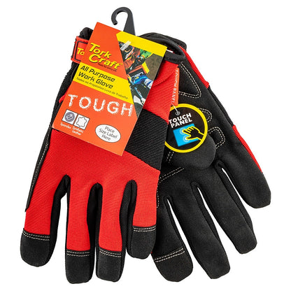 Tork Craft Red All Purpose Work Gloves with Touch Finger, X-LARGE | GL04