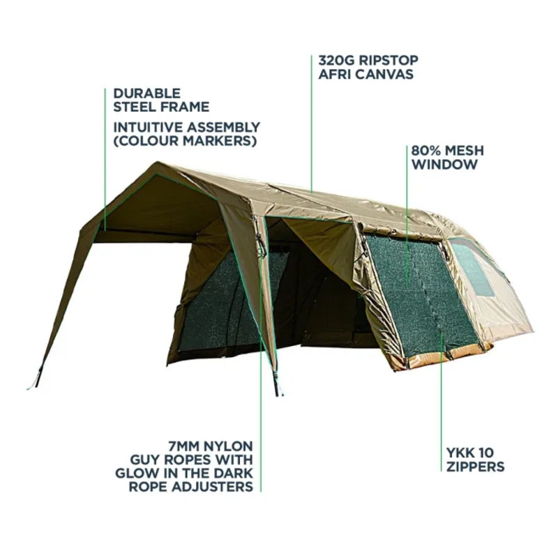 Kaufmann X Afri-Canvas Gazebo Extension for Dome Tents, 3 x 7.8 x 2.25M | V0404627