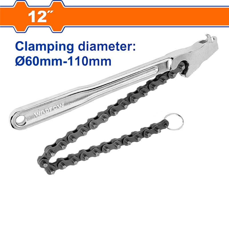 WADFOW 12" Chain Wrench, 60-110mm | WAW1312