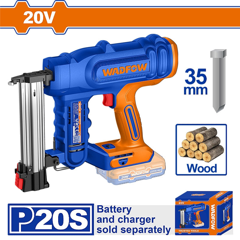 WADFOW 20V Cordless Brad Nailer, F15-F35 (Solo Unit) | WBJ1305