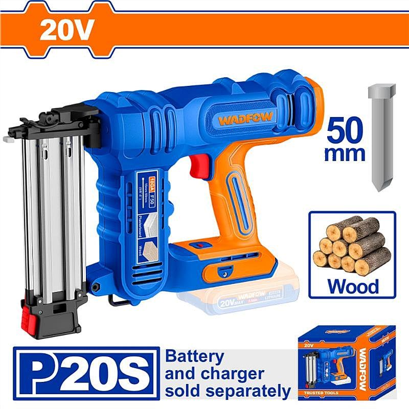 WADFOW 20V Cordless Brad Nailer, F15-F50 (Solo Unit) | WBJ2305