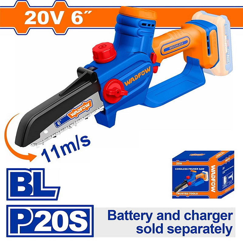 WADFOW 20V Brushless Cordless Pruner Saw (Solo Unit) | WCLP560
