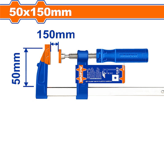 WADFOW F-Clamp with Plastic Handle, 50 x 150mm | WCP2151