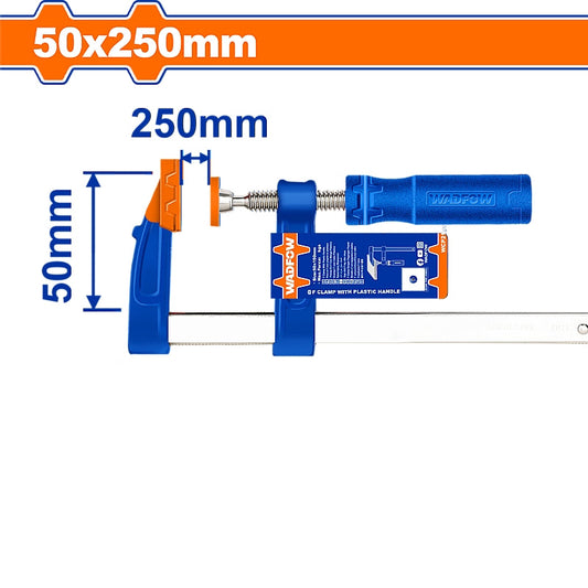 WADFOW F-Clamp with Plastic Handle, 50 x 250mm | WCP2153