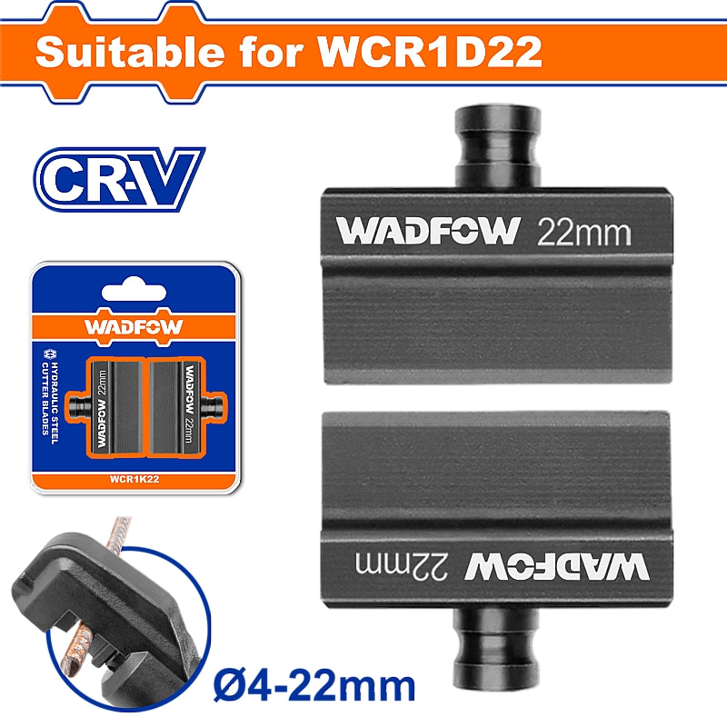 WADFOW Hydraulic Steel Cutter Blades, 4-22mm | WCR1K22