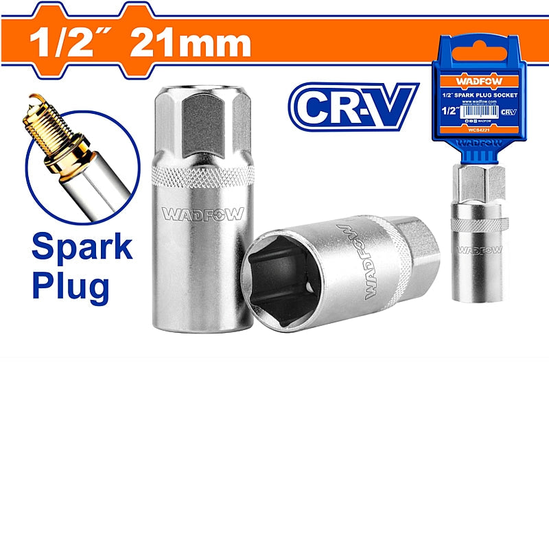 WADFOW 1/2" Drive Spark Plug Socket, 21mm | WCS4221