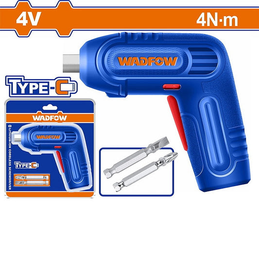 WADFOW 4V Cordless Screwdriver, USB Type-C (Excludes Cable) | WCV4628
