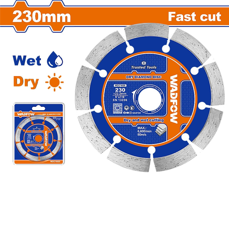 WADFOW Dry Diamond Disc, 230 x 22.2mm | WDC1K05