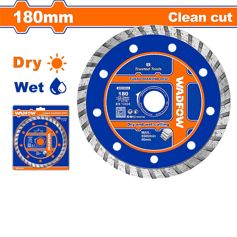 WADFOW Turbo Diamond Disc, 180 x 22.2mm | WDC3K04