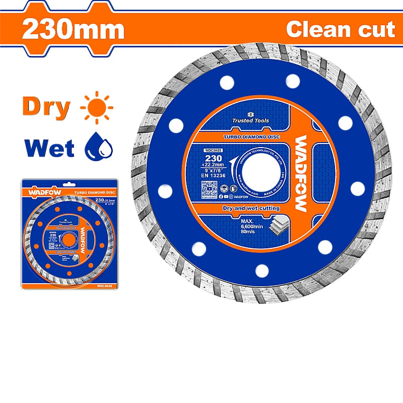 WADFOW Turbo Diamond Disc, 230 x 22.2mm | WDC3K05