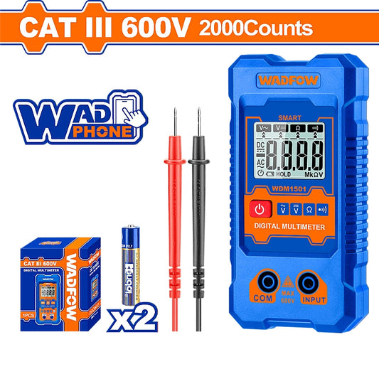 WADFOW Digital Multimeter, CAT III - 600V | WDM1501