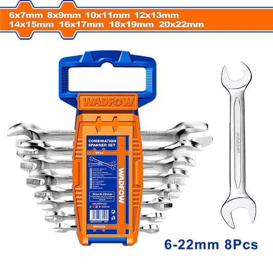 WADFOW 8 Piece Double Open End Spanner Set | WDS2208