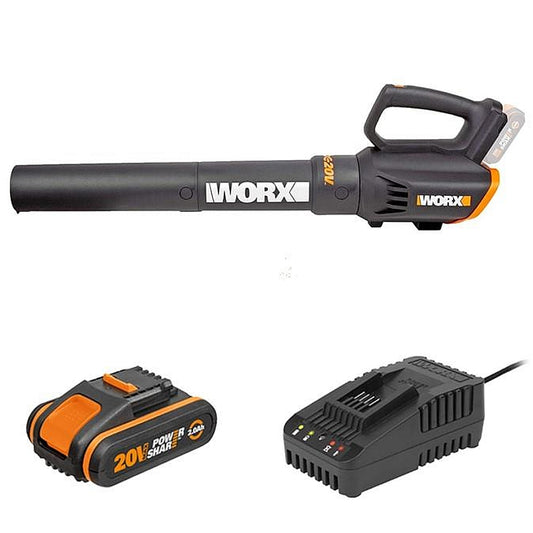 Worx 20V Cordless TURBINE Leaf Blower, Two-Speed, 2.0Ah Kit | WG547E