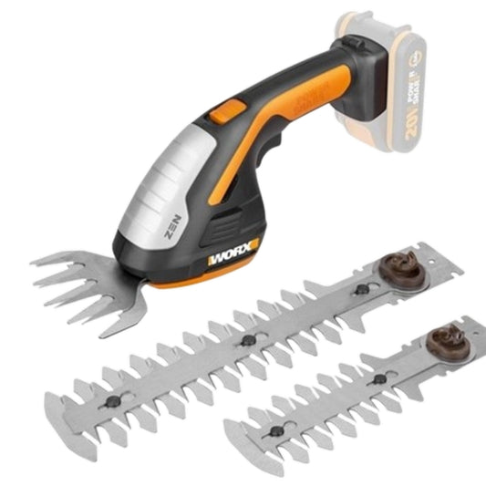 Worx ZEN 20V Cordless Shrub and Grass Shear with 3 Blades (Tool Only) | WG801E.91