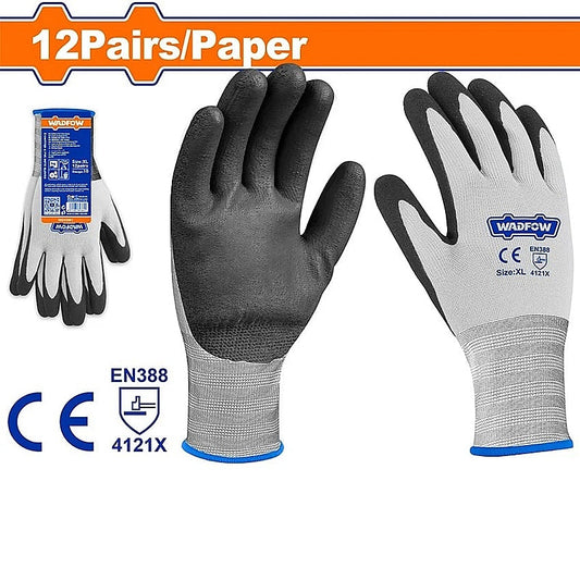 WADFOW Nitrile Frosted Coated Gloves, X-Large | WGV2803