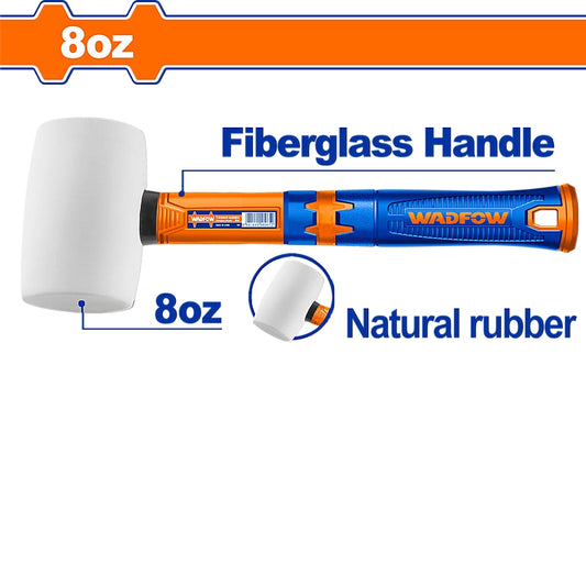 WADFOW Rubber Mallet, Fiberglass Handle, 220g | WHM7303