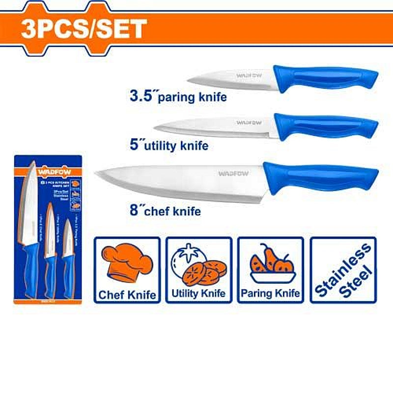 WADFOW 3 Piece Kitchen Knife Set | WKK1K31