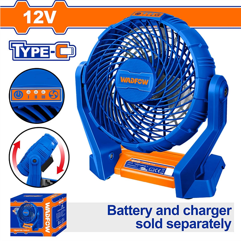 WADFOW 12V Cordless Fan, 175mm (Solo Unit) | WLF1507