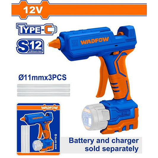 WADFOW 12V Cordless Glue Gun, 11mm, USB Type-C (Excludes Cable) | WLU1412