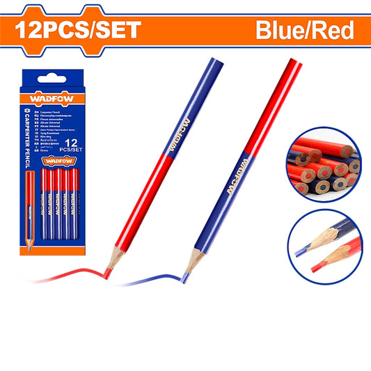 WADFOW 12 Piece Bi-Colour Carpenter Pencil Set | WMQ2512