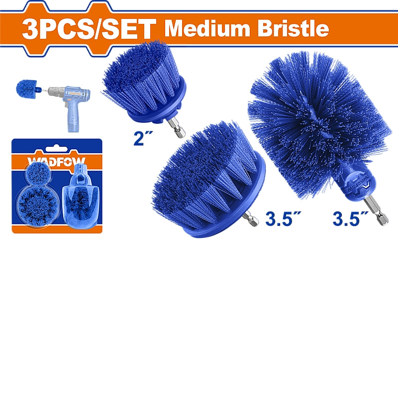 WADFOW 3 Piece Medium Bristle Brush Set | WND2403