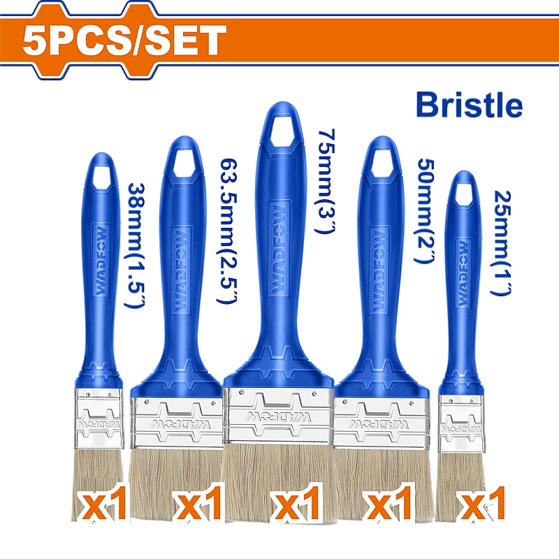 WADFOW 5 Piece Paint Brush Set for Oil-Based Paint | WPB1952